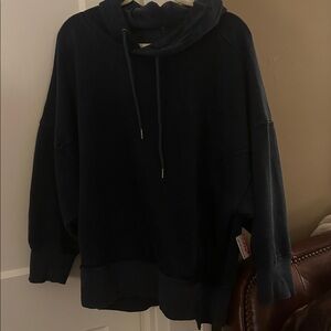 NWT Free People Movement Sprint to the finish hoodie in Midnight Navy Size L